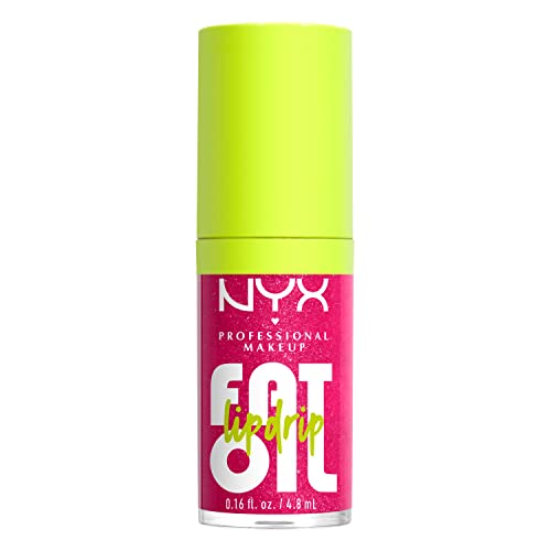 NYX PROFESSIONAL MAKEUP Fat Oil Lip Drip, Moisturizing, Shiny and Vegan Tinted Lip Gloss - Supermodel (Shimmering Magenta) - Image 3