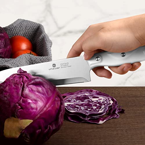 Chef Knife, Ultra Sharp Kitchen Knife, High Carbon Stainless Steel Chef knife set, 3-pc, 8 inch Chefs knife, 4.5 inch Utility Knife, 4 inch Paring Knife - Image 5